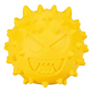FREEDOG Rubberen snackbal Emoji-speelgoed 6,1 cm GEEL