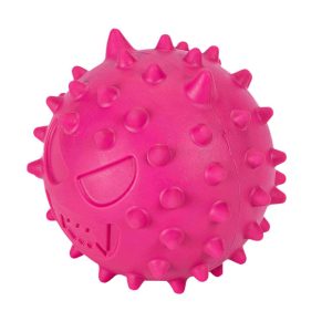 FREEDOG Rubberen snackbal Emoji-speelgoed 6,1 cm FUCHSIA
