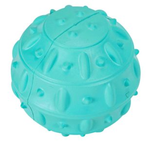 FREEDOG Rubberen snackbal Emoji-speelgoed 6,1 cm TURKOOIS