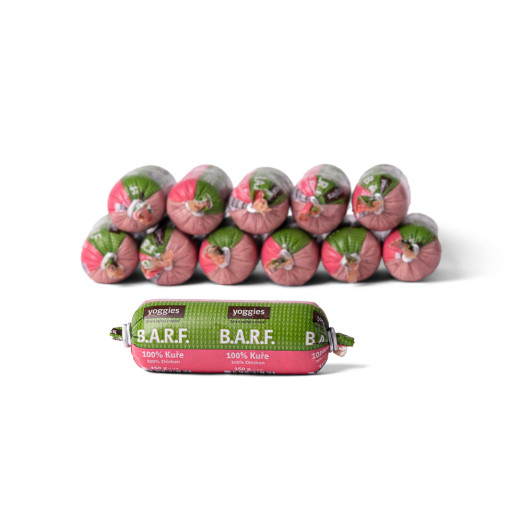 1800 g (12x150g) Yoggies BARF 100% Kip met Probiotica Rauw Vlees voor Honden