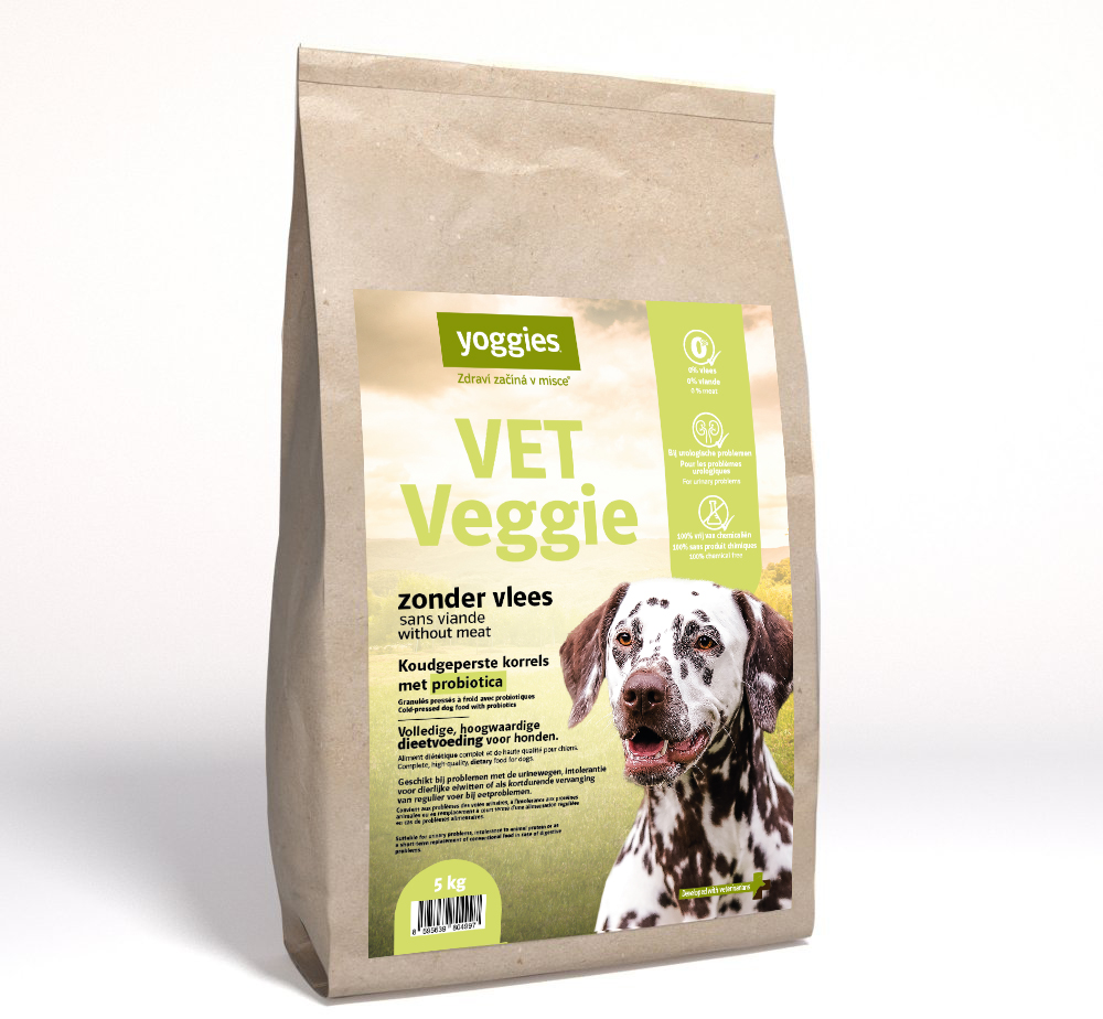 5 kg Yoggies VET Veggie zonder vlees, koudgeperste korrels met probiotica