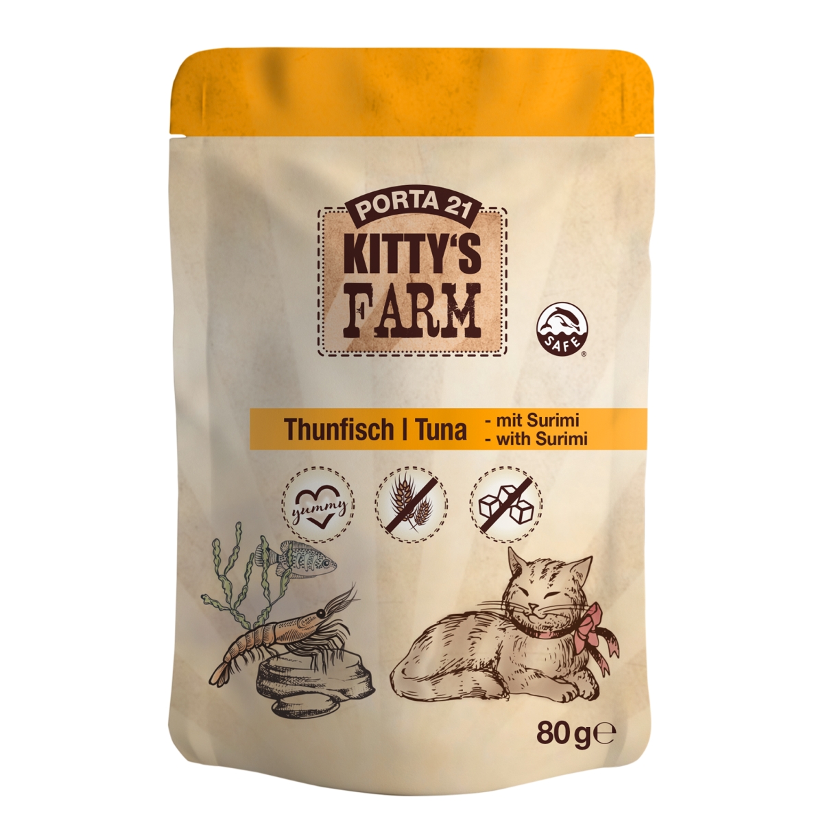 Porta 21 Kitty's Farm - Tonijn met surimi 80g