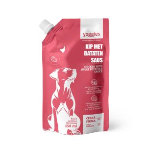 150 ml Yoggies Kippensaus met zoete aardappelen