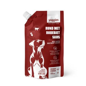 150 ml Yoggies Rundvleessaus met rode biet