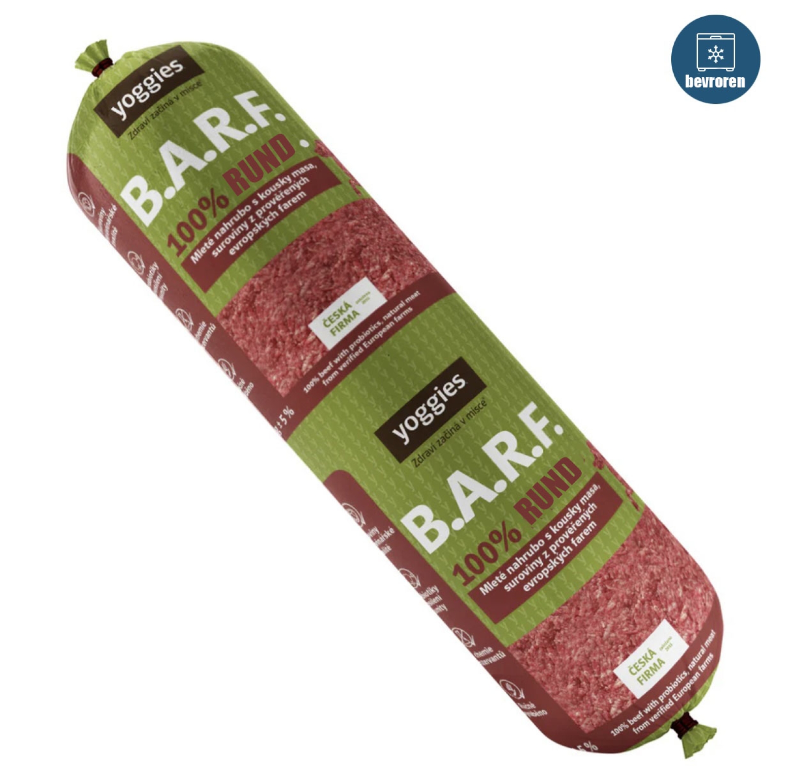 700 g Yoggies BARF 100% rundvlees met probiotica Rauw vlees voor honden