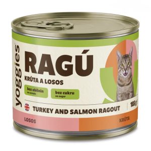 185g Yoggies RAGOUT voor katten Kalkoen & Zalm