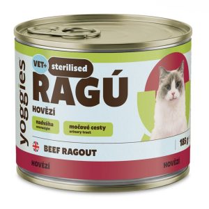 185g Yoggies RAGOUT voor katten Rund MONOPROTEIN (castrate)