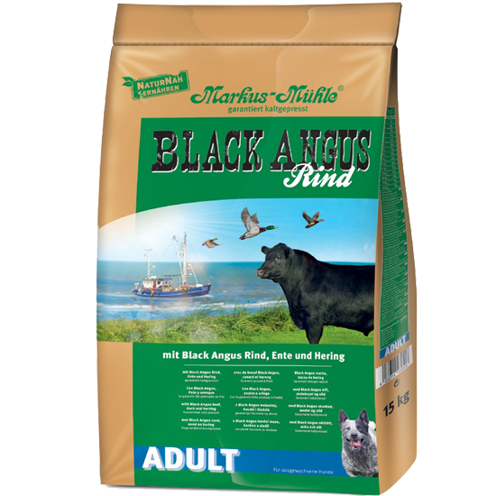 Markus-Mühle BLACK ANGUS ADULT koudgeperste korrels voor volwassen honden